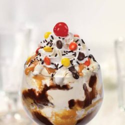 Sundae brownie fudge caramel friendly menu ice cream sundaes