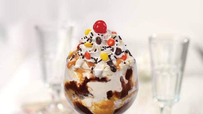 Sundae brownie fudge caramel friendly menu ice cream sundaes